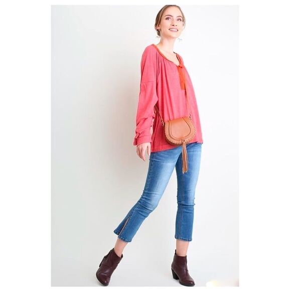 STONE Washed Cropped 5 Pocket Stretch Kick Flare Jean - Picture 3 of 10